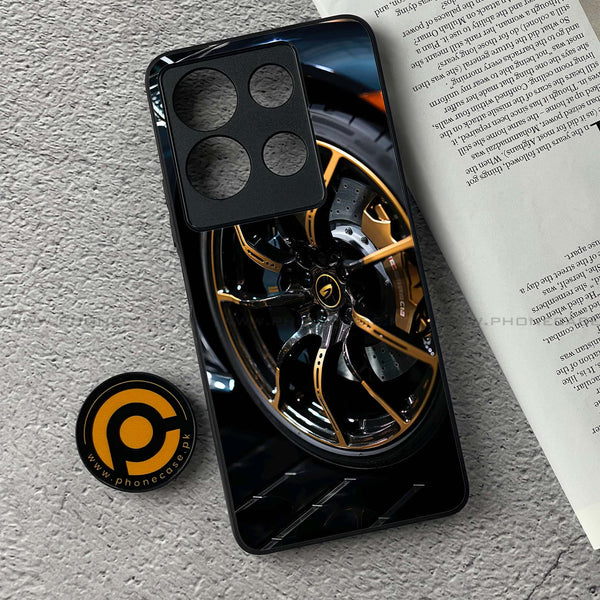 Infinix Note 30 - Racing Car Red Blade RIM - Premium Printed Glass soft Bumper shock Proof Case CS-37967 CS-40585