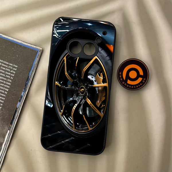 Nothing Phone (2a) - Racing Car Red Blade RIM - Premium Metal Printed soft Bumper Shock Proof Case