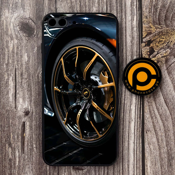 iPhone 7 Plus - Racing Car Red Blade RIM - Premium Metal Printed soft Bumper shock Proof Case