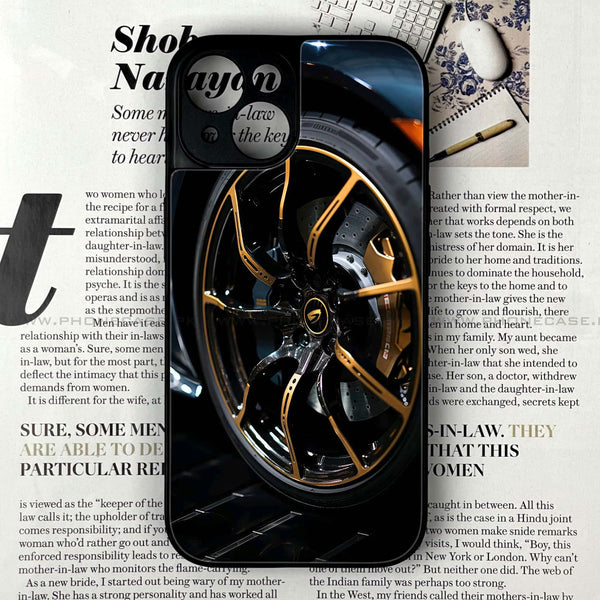 iPhone 13 Mini - Racing Car Red Blade RIM - Premium Metal Printed soft Bumper shock Proof Case