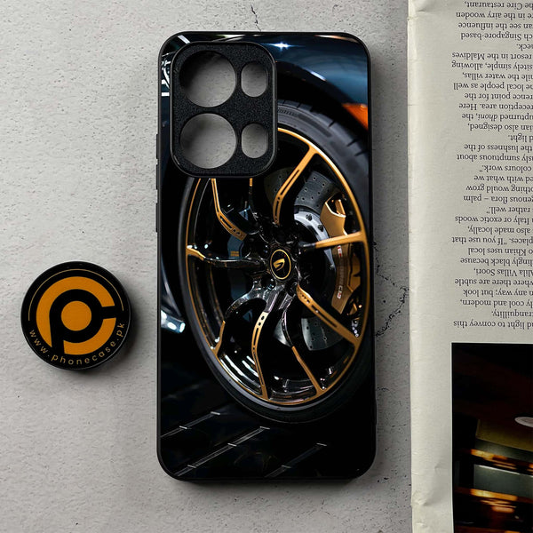 Oppo Reno 13 Pro - Racing Car Red Blade RIM - Premium Metal Printed Soft Bumper Shockproof Case