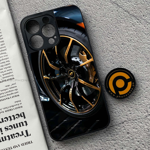 iPhone 15 Pro Max - Racing Car Red Blade RIM - Premium Metal Printed soft Bumper shock Proof Case  CS-35249
