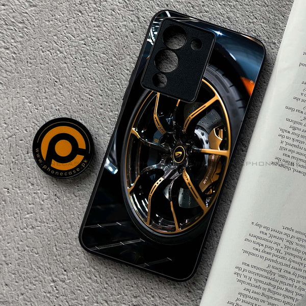 Infinix Note 12 G96 - Racing Car Red Blade RIM - Premium Printed Glass soft Bumper Shock Proof Case