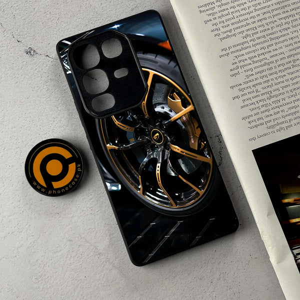 Infinix Note 50 Pro Plus - Racing Car Red Blade RIM - Premium Metal Printed Soft Bumper Shockproof Case