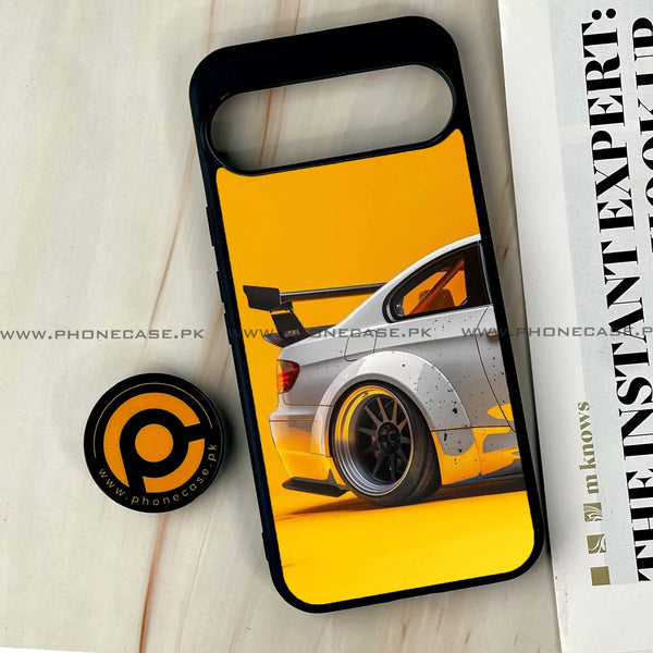 Google Pixel 9 Pro XL - Racing Car - Premium Printed Glass soft Bumper shock Proof Case