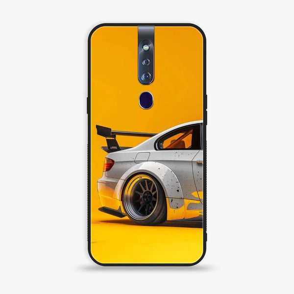 Oppo F11 Pro - Racing Car - Premium Printed Glass soft Bumper shock Proof Case