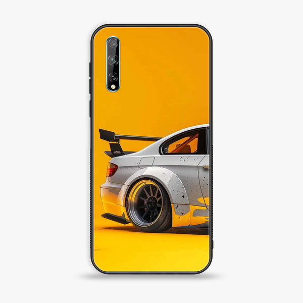 Huawei Y8p - Racing Car - Premium Printed Glass soft Bumper Shock Proof Case