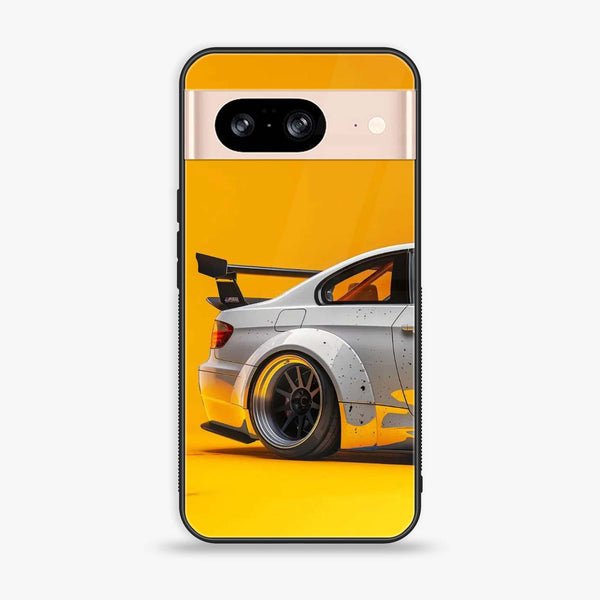 Google Pixel 8 - Racing Car - Premium Printed Glass soft Bumper Shock Proof Case