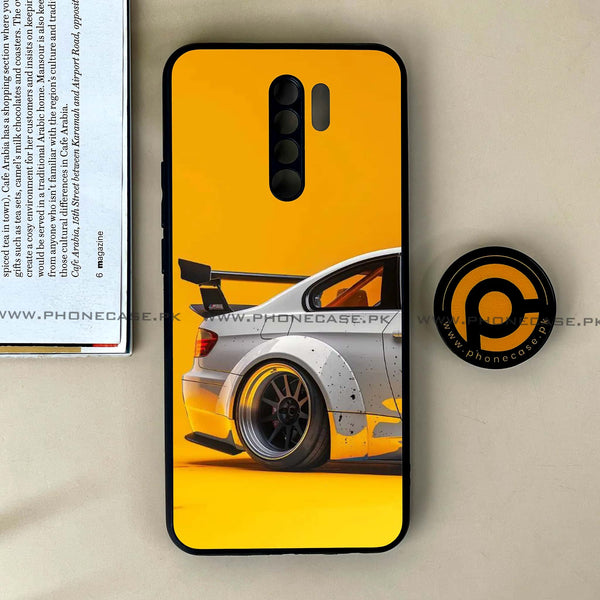 Xiaomi Redmi 9 - Racing Car - Premium Printed Glass soft Bumper Shock Proof Case