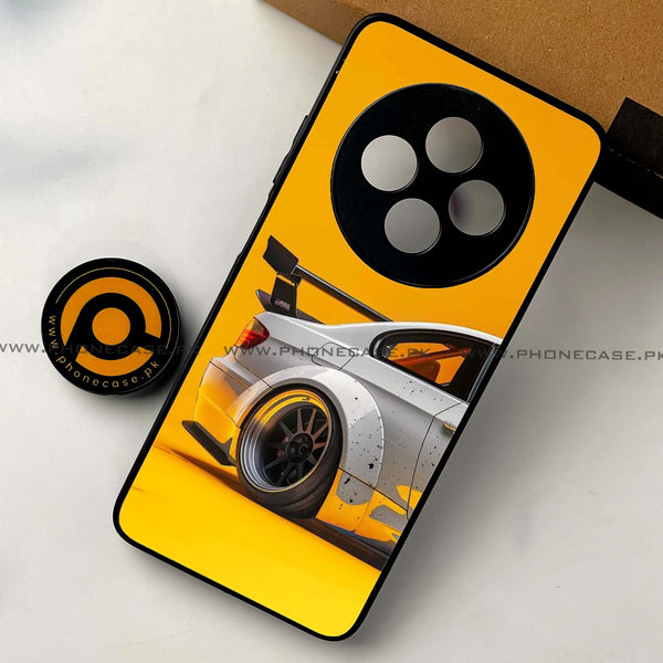 Oppo Reno 12F 4G - Racing Car - Premium Printed Glass soft Bumper shock Proof Case