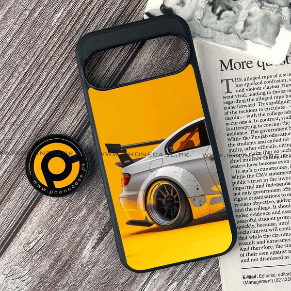 Google Pixel 9 - Racing Car - Premium Metal Printed soft Bumper Shock Proof Case CS-49671