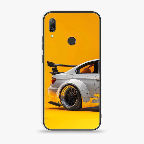 Huawei Y7 Prime (2019) - Racing Car - Premium Printed Glass soft Bumper shock Proof Case