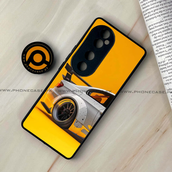 Vivo V40 - Racing Car - Premium Printed Glass soft Bumper shock Proof Case