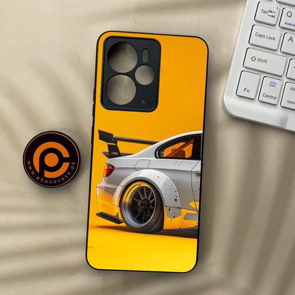 Realme 14 5G - Racing Car - Premium Metal Printed soft Bumper Shock Proof Case