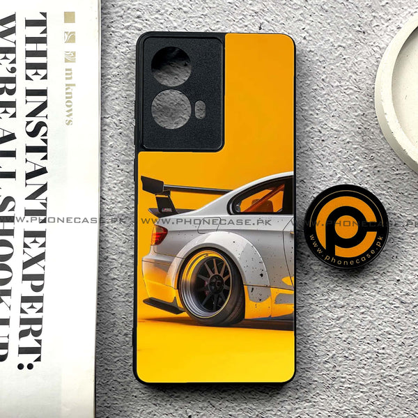 Moto G85 -Racing Car - Premium Printed Glass soft Bumper shock Proof Case