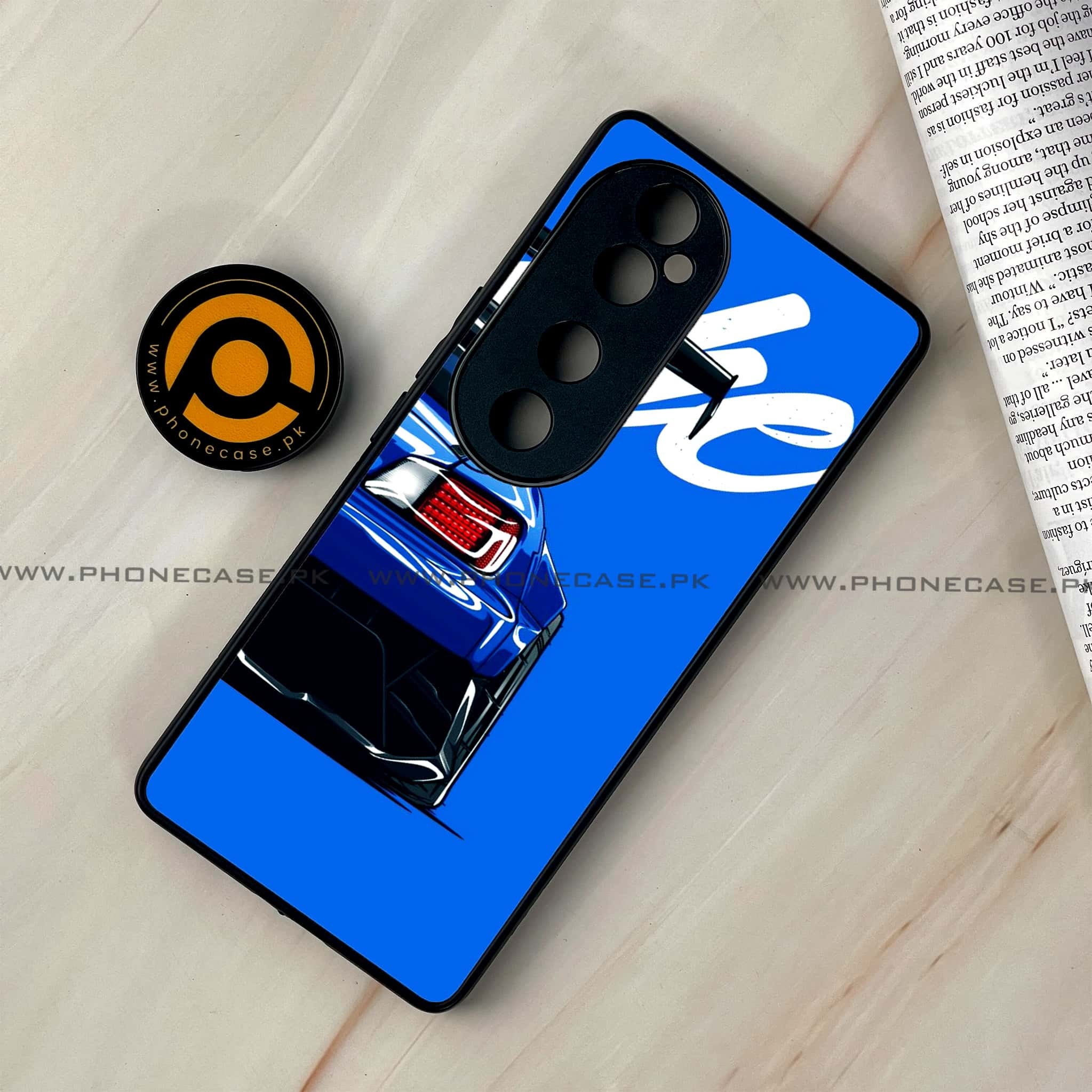 Vivo V40 - Racing 2.0 Series - Premium Printed Glass soft Bumper shock Proof Case