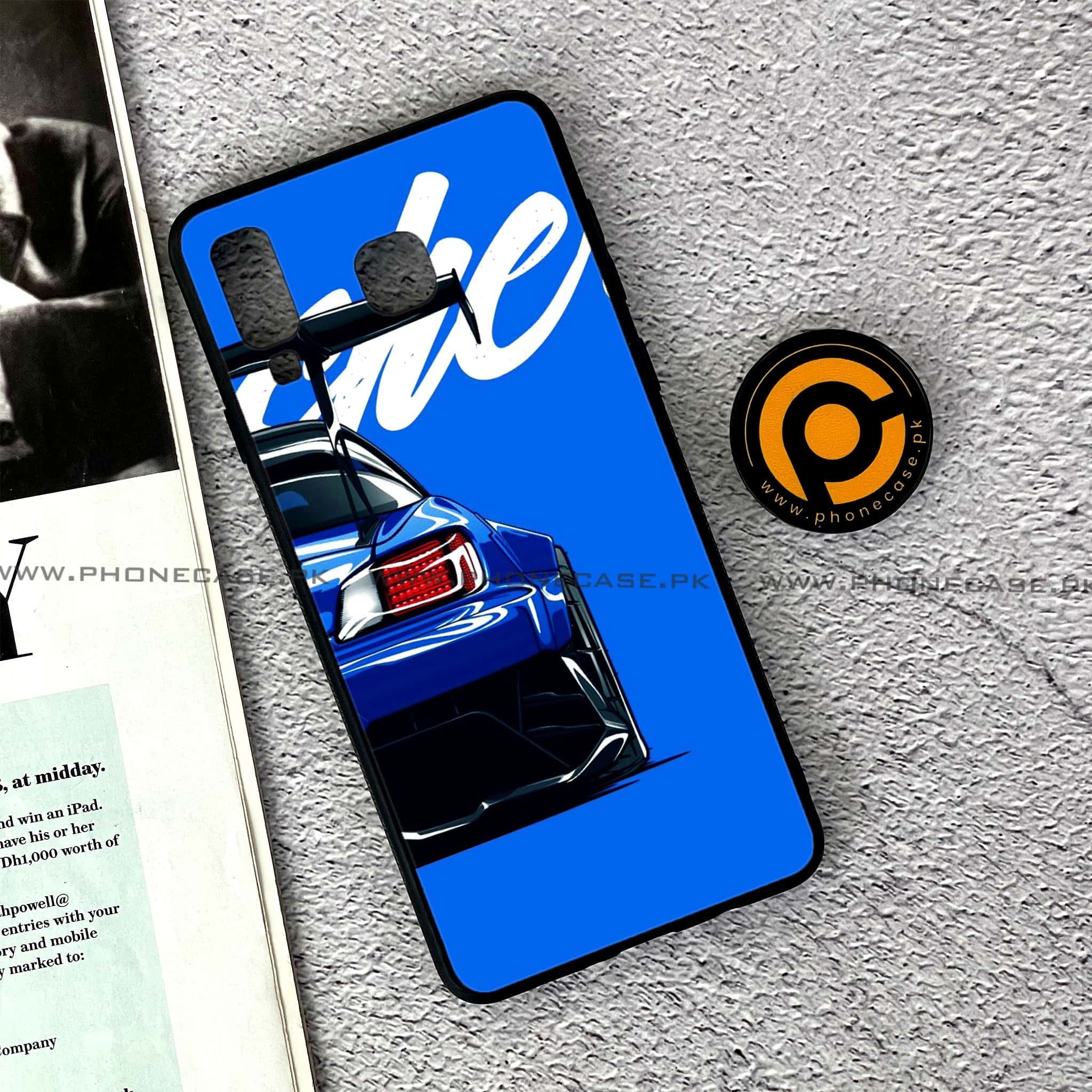 Samsung Galaxy A8 Star(A9 Star) - Racing 2.0 Series - Premium Printed Glass soft Bumper shock Proof Case