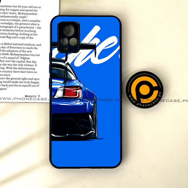 Vivo V20 - Racing 2.0 Series - Premium Printed Glass soft Bumper shock Proof Case