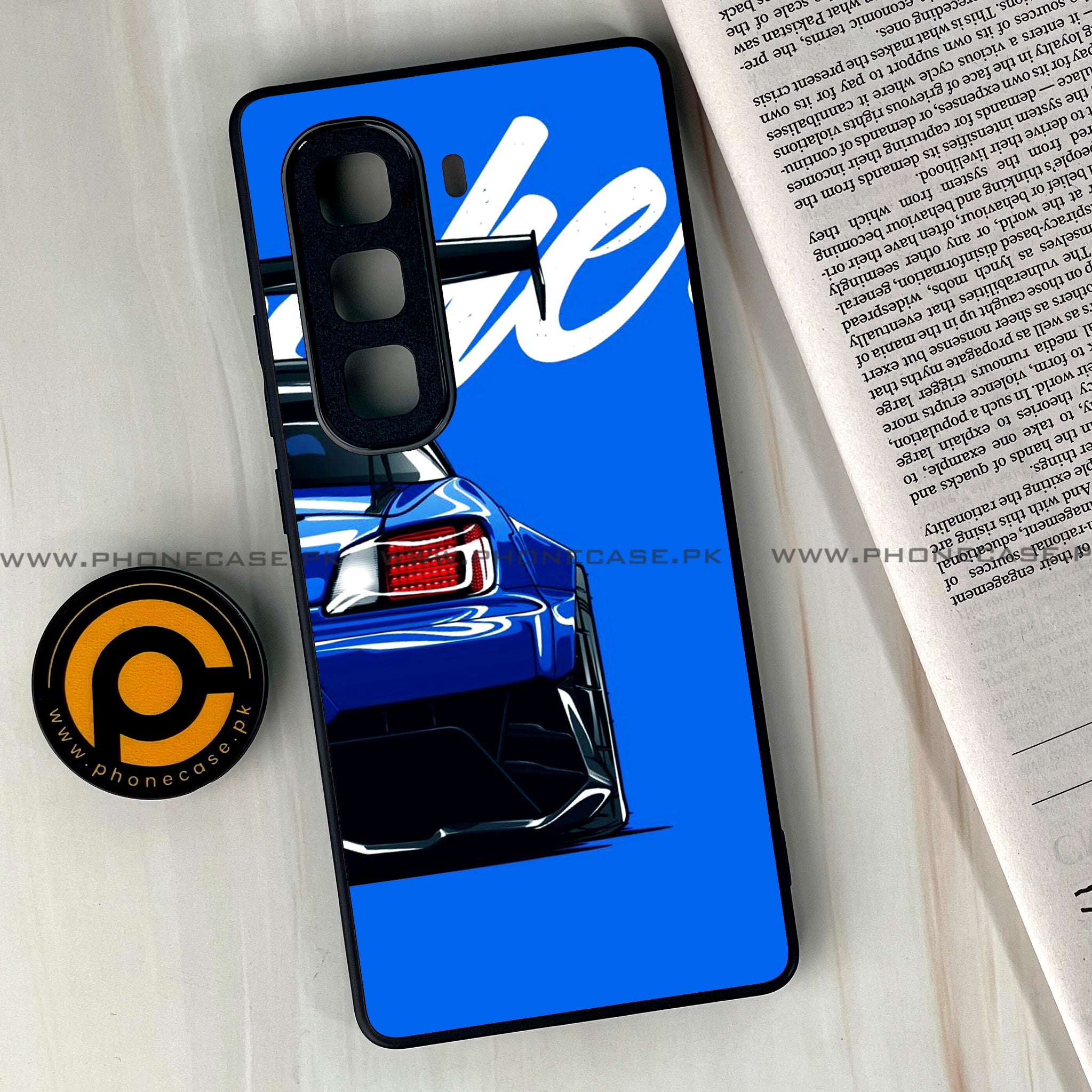 Infinix Hot 50 Pro Plus - Racing 2.0 Series - Premium Printed Glass soft Bumper shock Proof Case