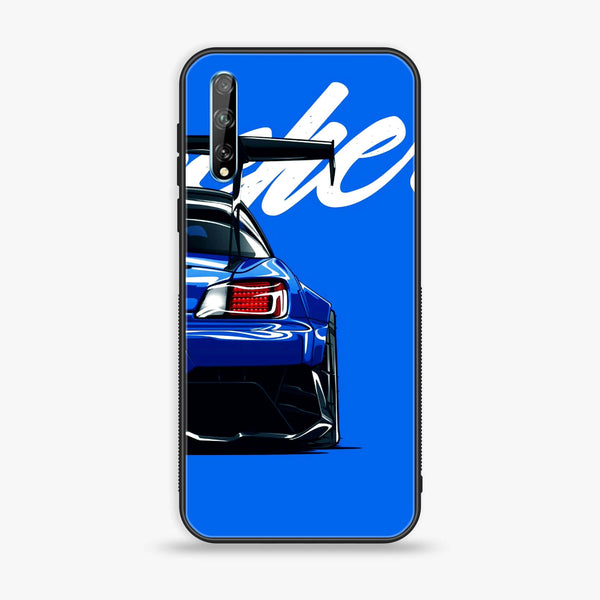 Huawei Y8p -  Racing 2.0 Series - Premium Printed Glass soft Bumper shock Proof Case