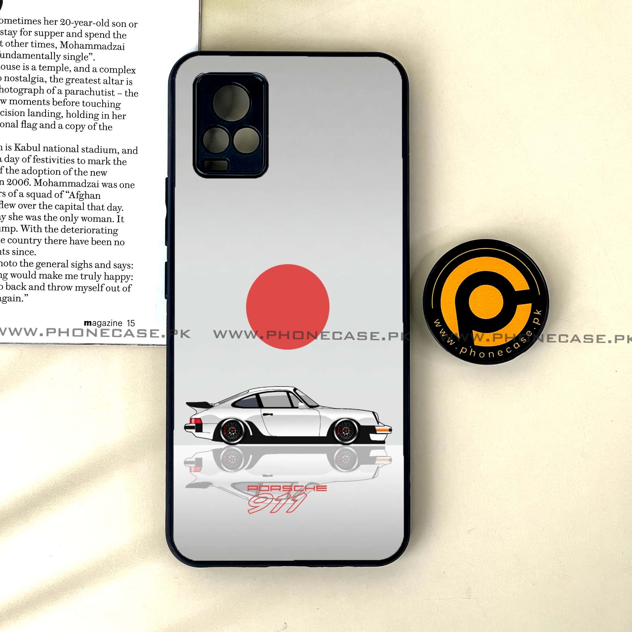 Vivo V20 - Racing 2.0 Series - Premium Printed Glass soft Bumper shock Proof Case