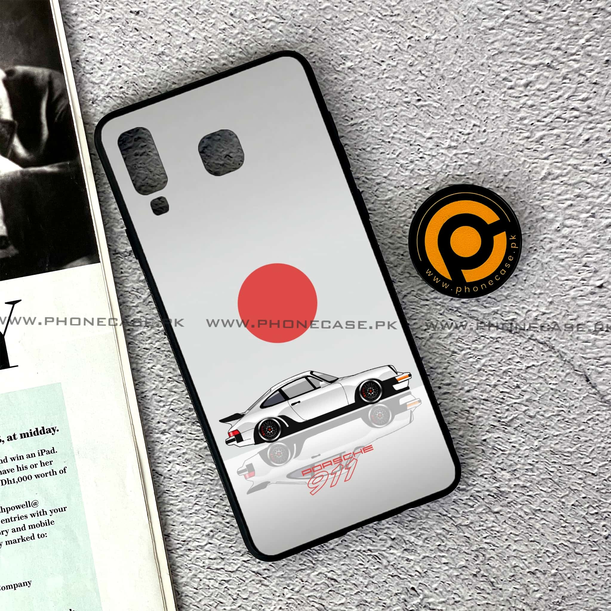 Samsung Galaxy A8 Star(A9 Star) - Racing 2.0 Series - Premium Printed Glass soft Bumper shock Proof Case