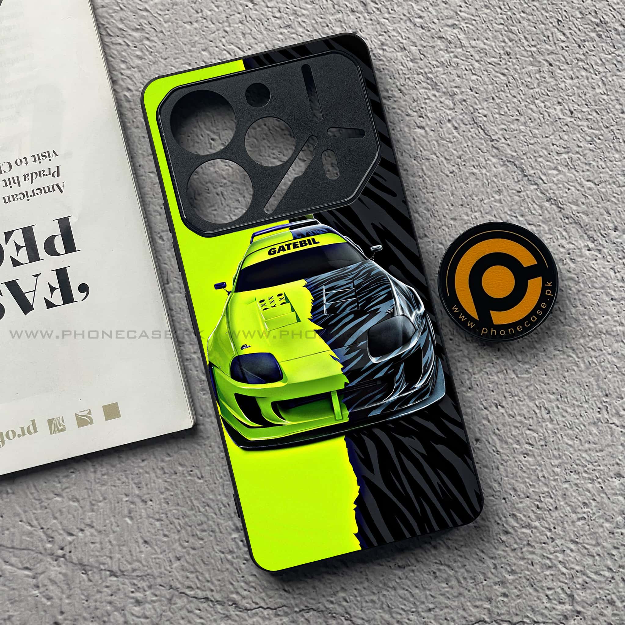 Tecno Pova 6 - Racing 2.0 Series - Premium Printed Glass soft Bumper shock Proof Case