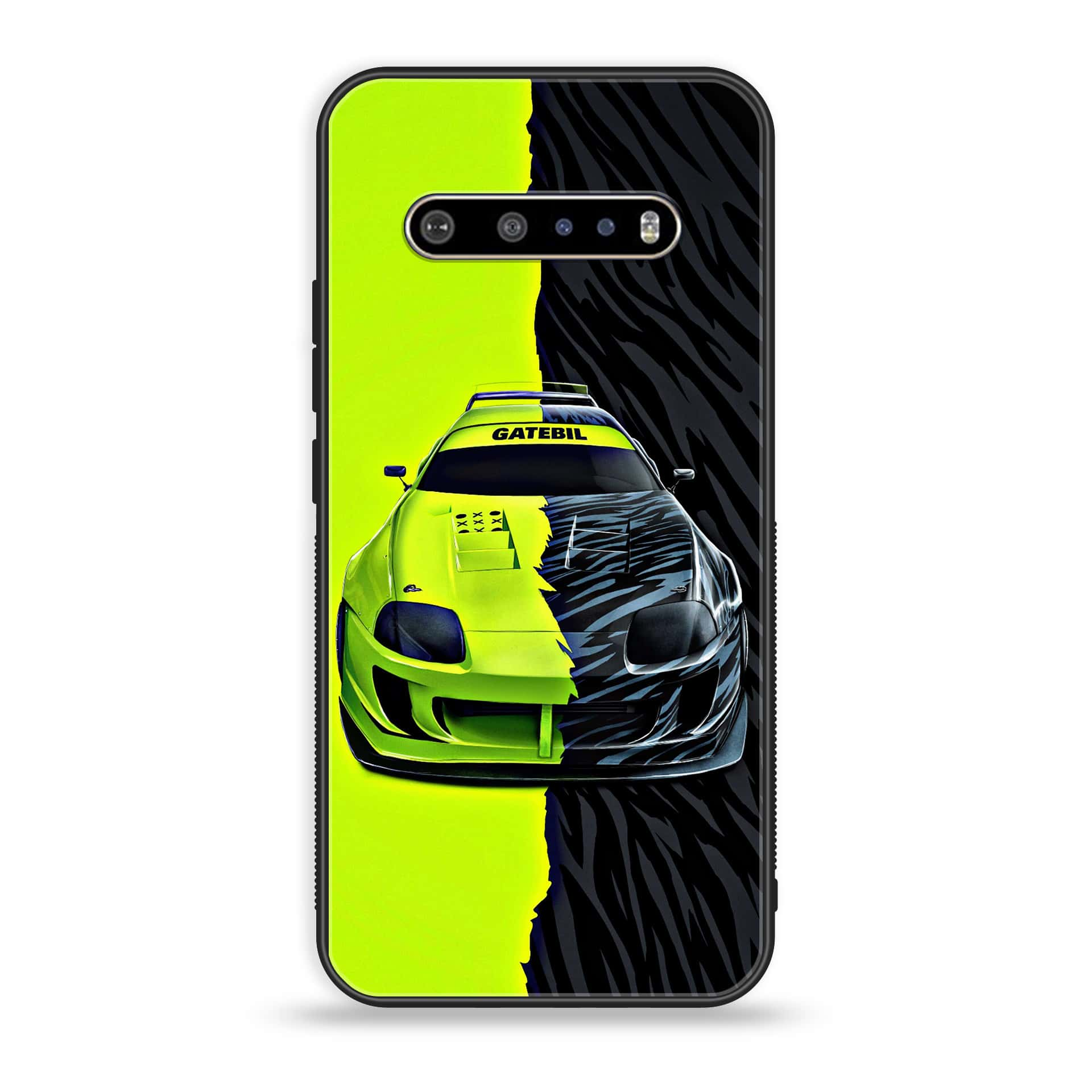 LG V60 Racing 2.0 Series Premium Printed Glass soft Bumper shock Proof Case