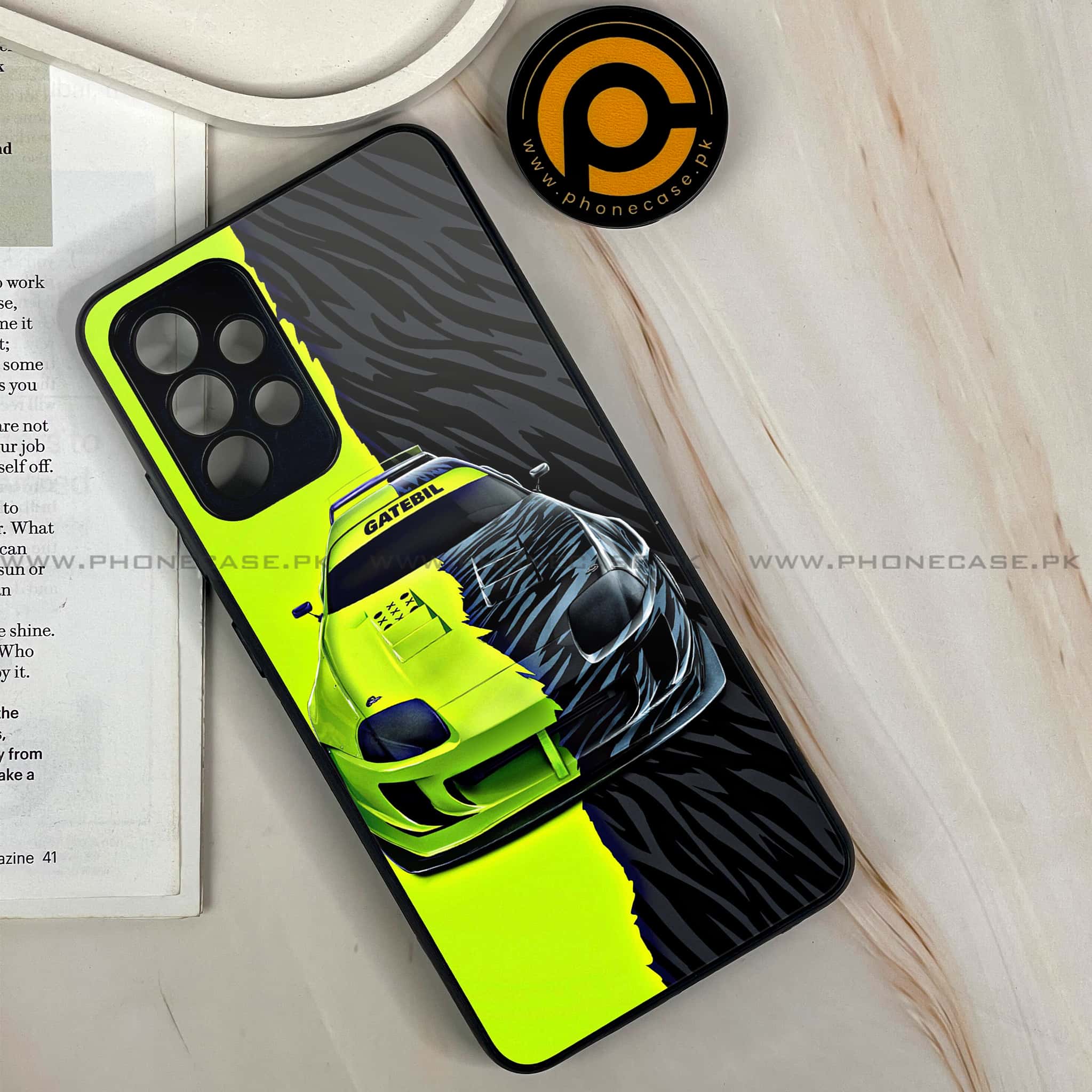 Samsung Galaxy A13 - Racing 2.0 Series - Premium Printed Glass soft Bumper shock Proof Case