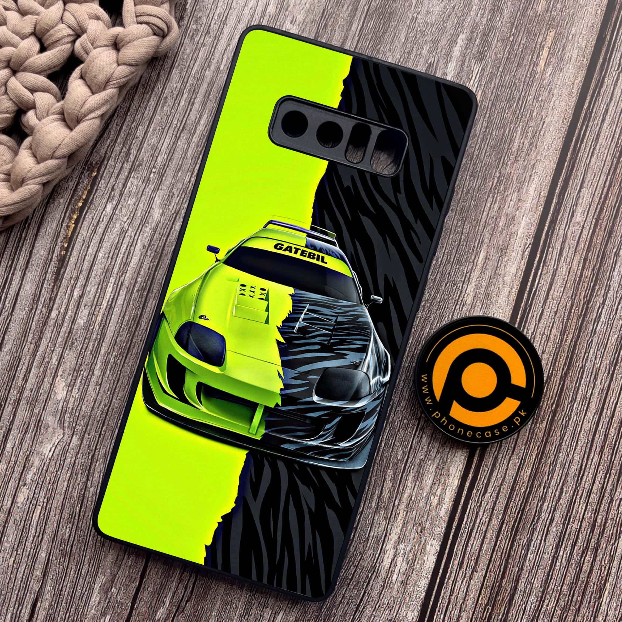 Samsung Galaxy Note 8 - Racing 2.0 Series - Premium Printed Glass soft Bumper shock Proof Case