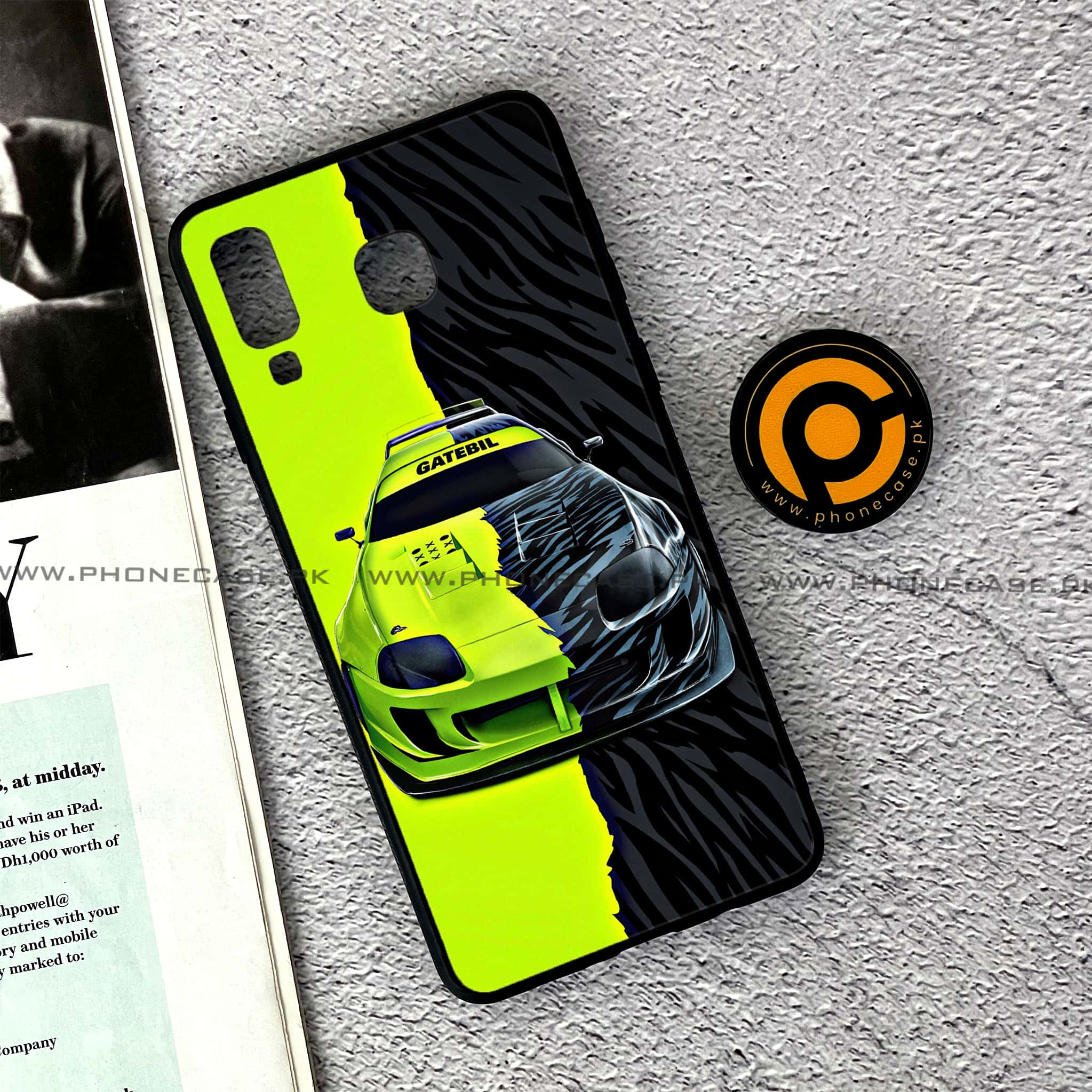 Samsung Galaxy A8 Star(A9 Star) - Racing 2.0 Series - Premium Printed Glass soft Bumper shock Proof Case