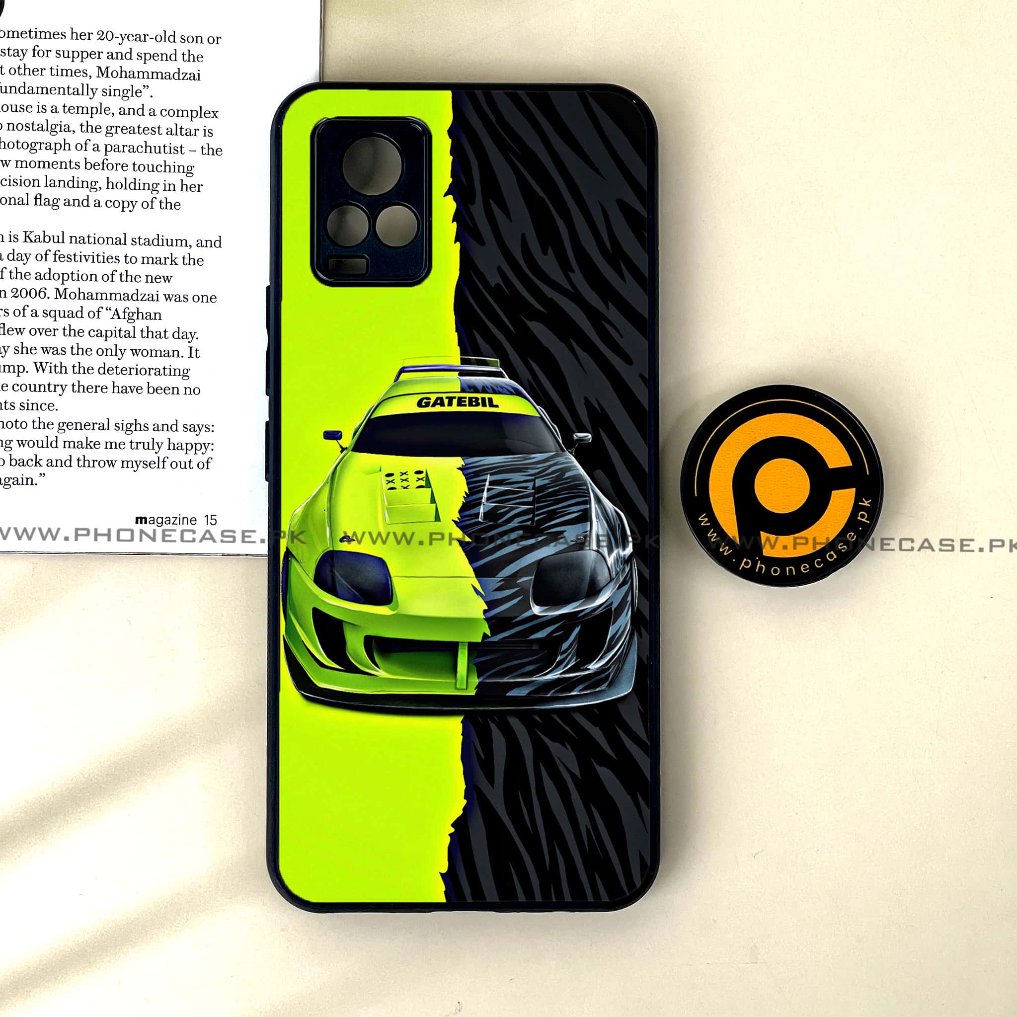 Vivo V20 - Racing 2.0 Series - Premium Printed Glass soft Bumper shock Proof Case