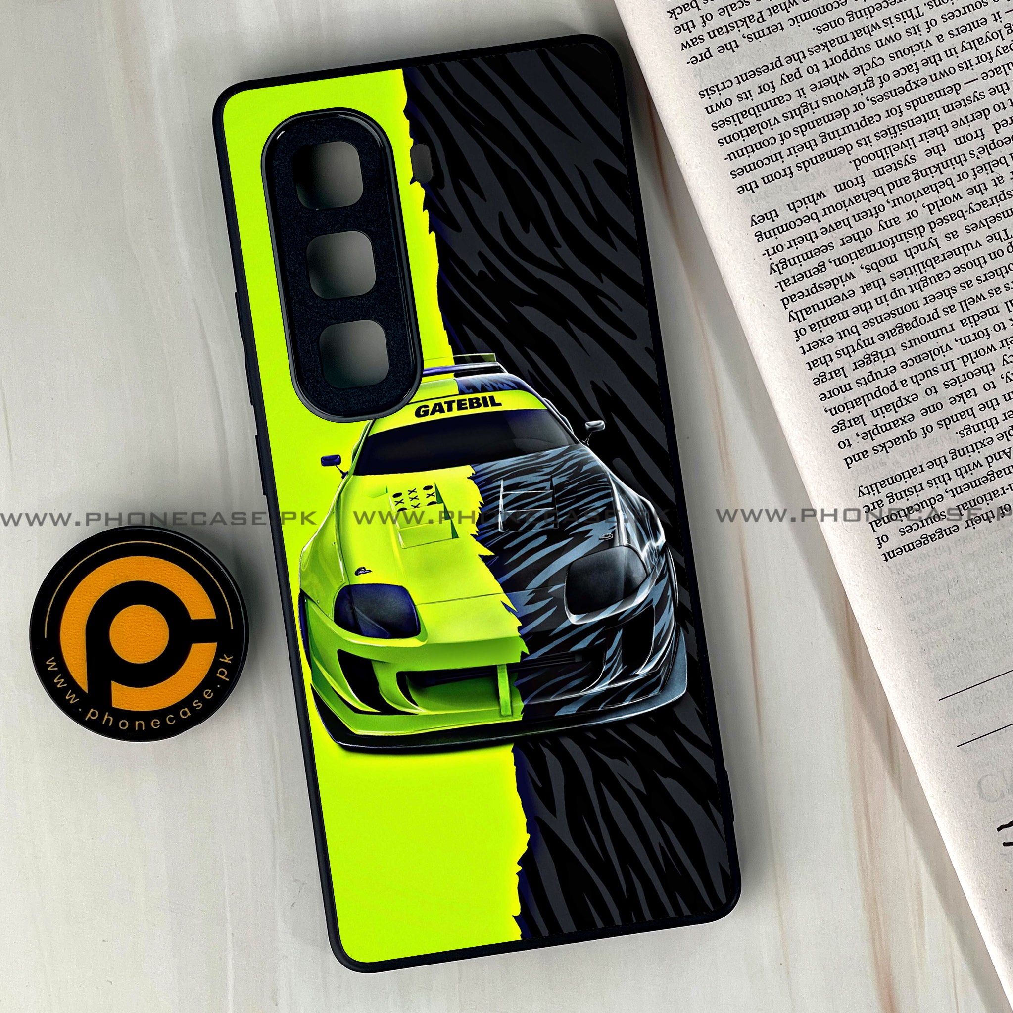 Infinix Hot 50 Pro Plus - Racing 2.0 Series - Premium Printed Glass soft Bumper shock Proof Case