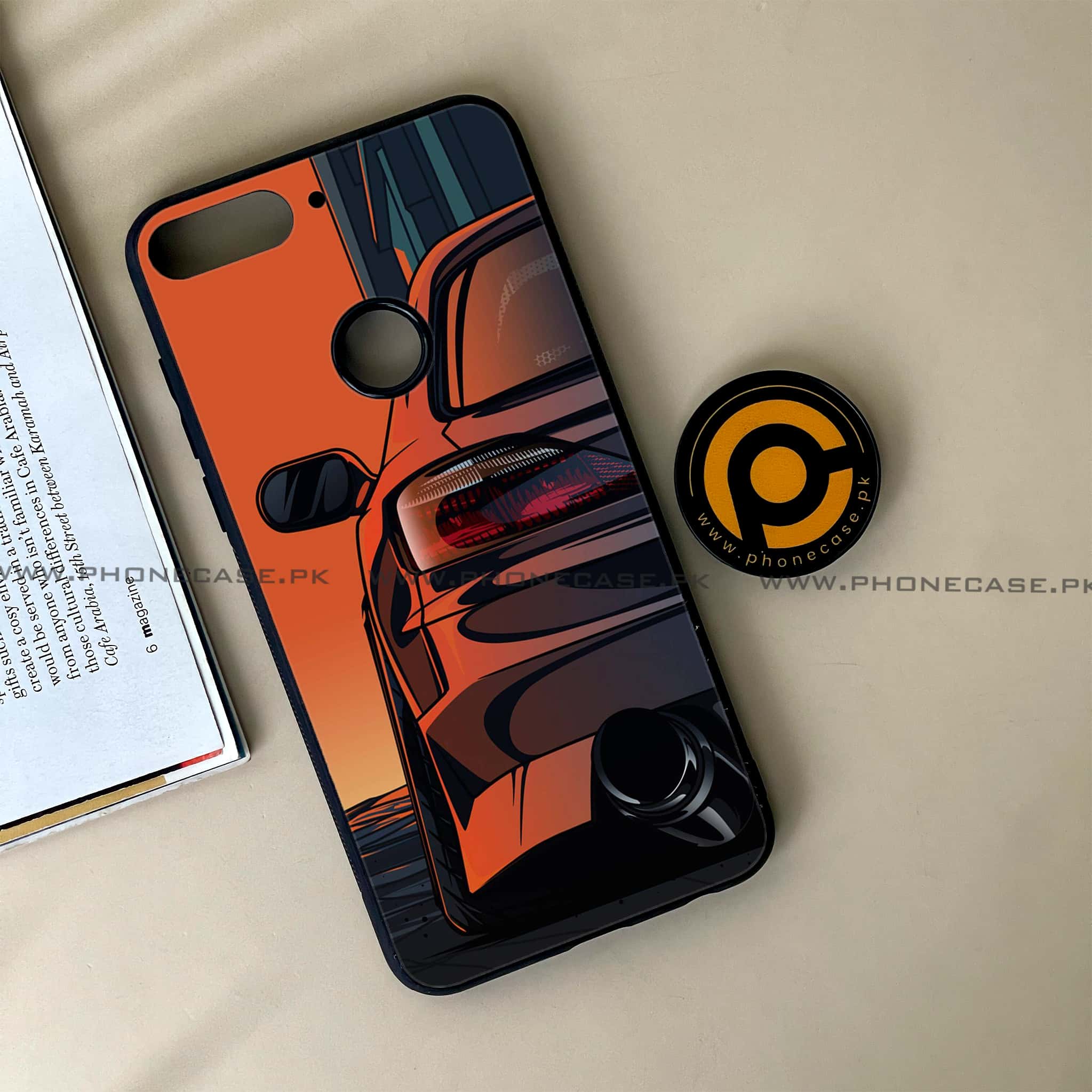 Huawei Y7 Prime (2018) - Racing 2.0 Series - Premium Printed Glass soft Bumper shock Proof Case
