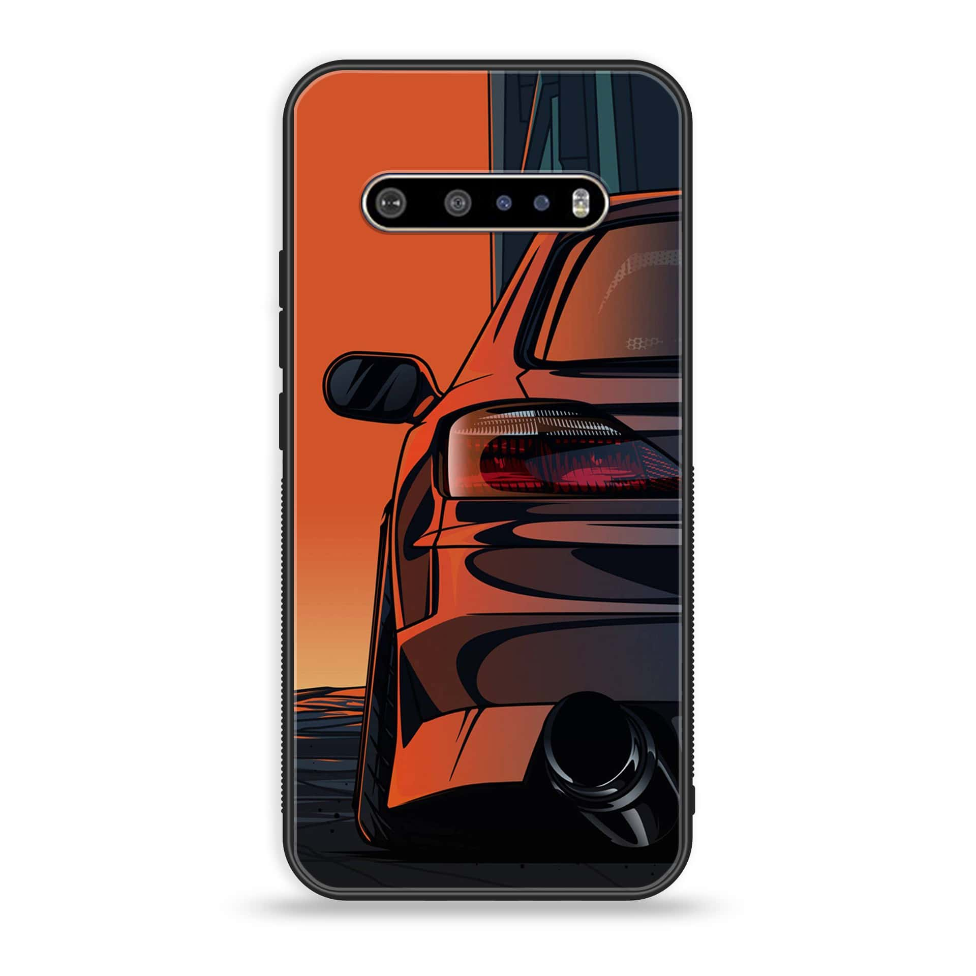 LG V60 Racing 2.0 Series Premium Printed Glass soft Bumper shock Proof Case