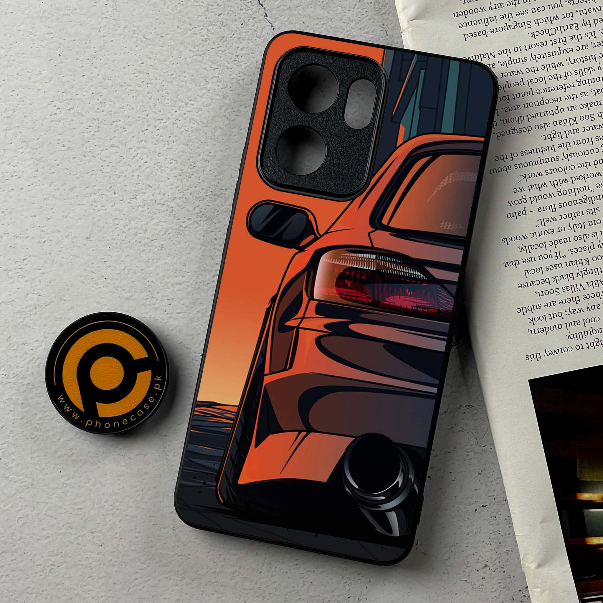 Oppo Reno 14F - Racing 2.0 Series - Premium Metal Printed Soft Bumper Shockproof Case