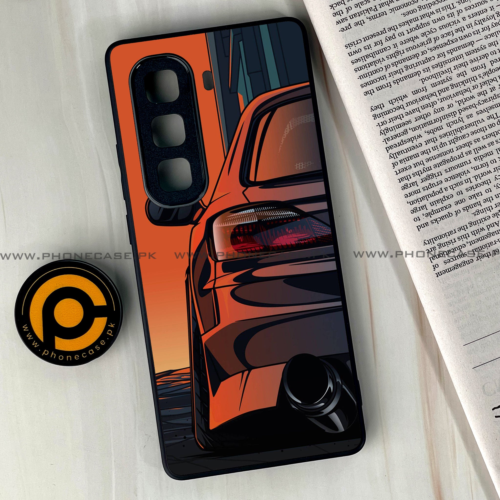 Infinix Hot 50 Pro Plus - Racing 2.0 Series - Premium Printed Glass soft Bumper shock Proof Case