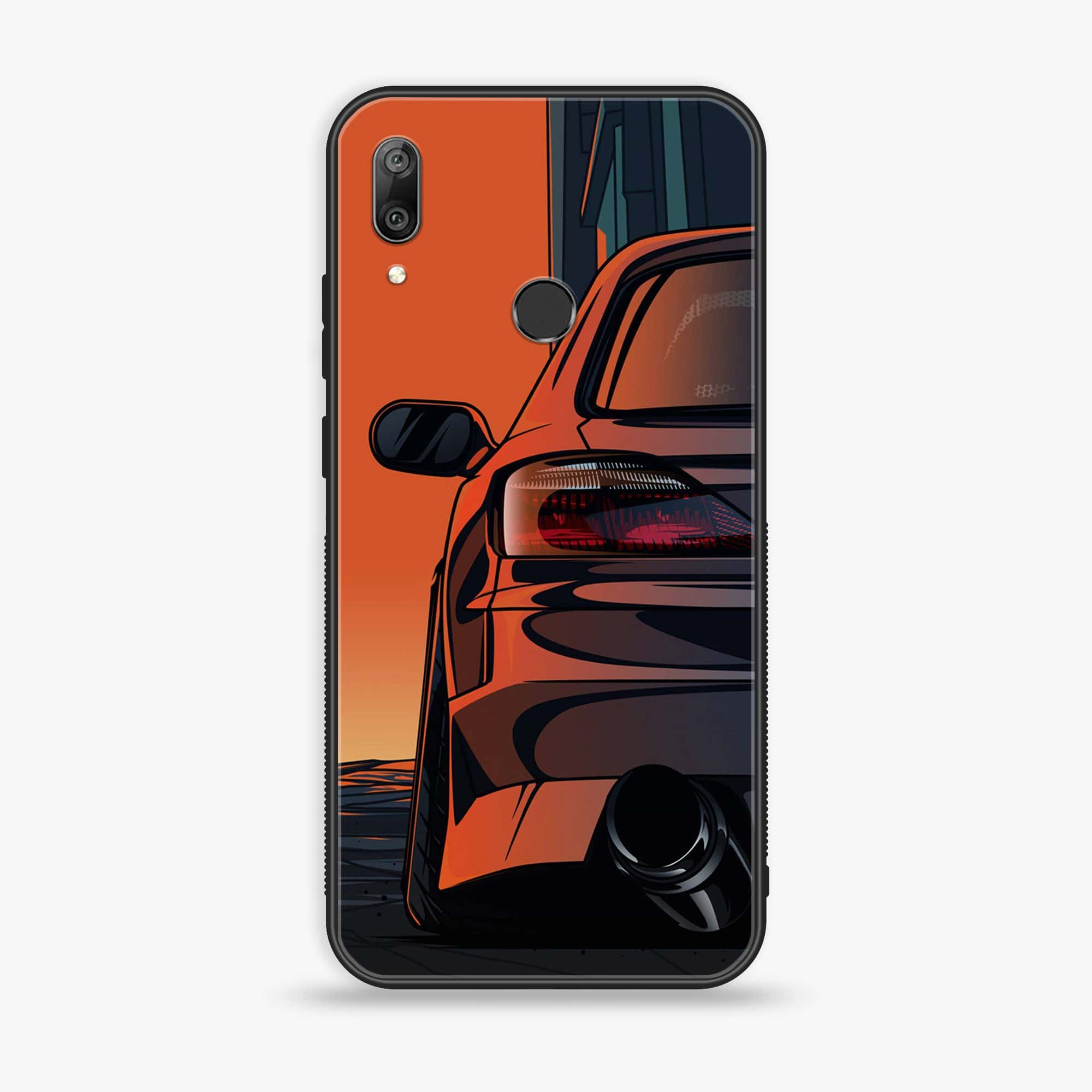 Huawei Y7 Prime (2019) - Racing 2.0 Series - Premium Printed Glass soft Bumper shock Proof Case