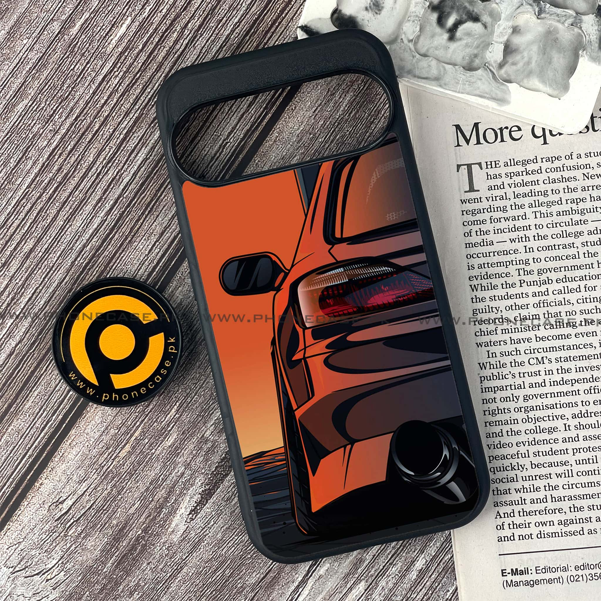 Google Pixel 9 - Racing 2.0 Series - Premium Printed Glass soft Bumper shock Proof Case