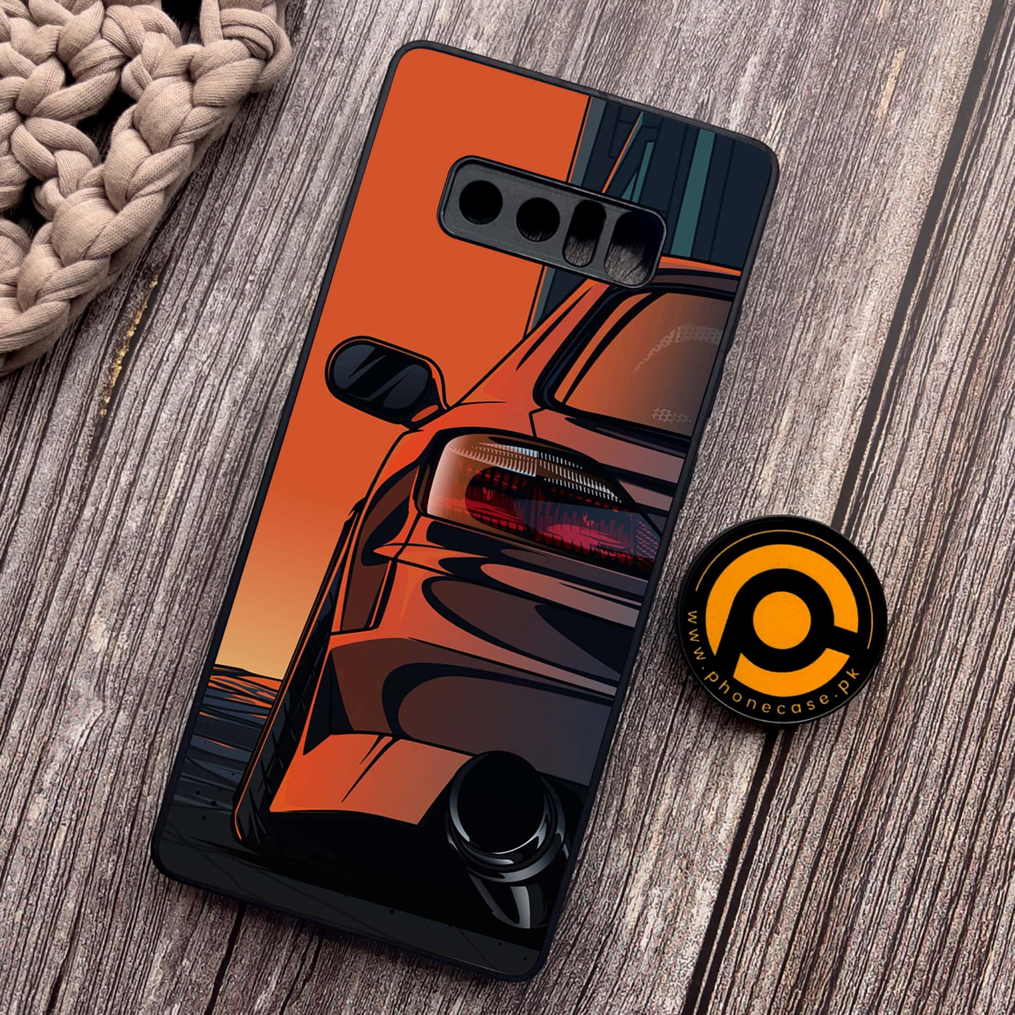 Samsung Galaxy Note 8 - Racing 2.0 Series - Premium Printed Glass soft Bumper shock Proof Case
