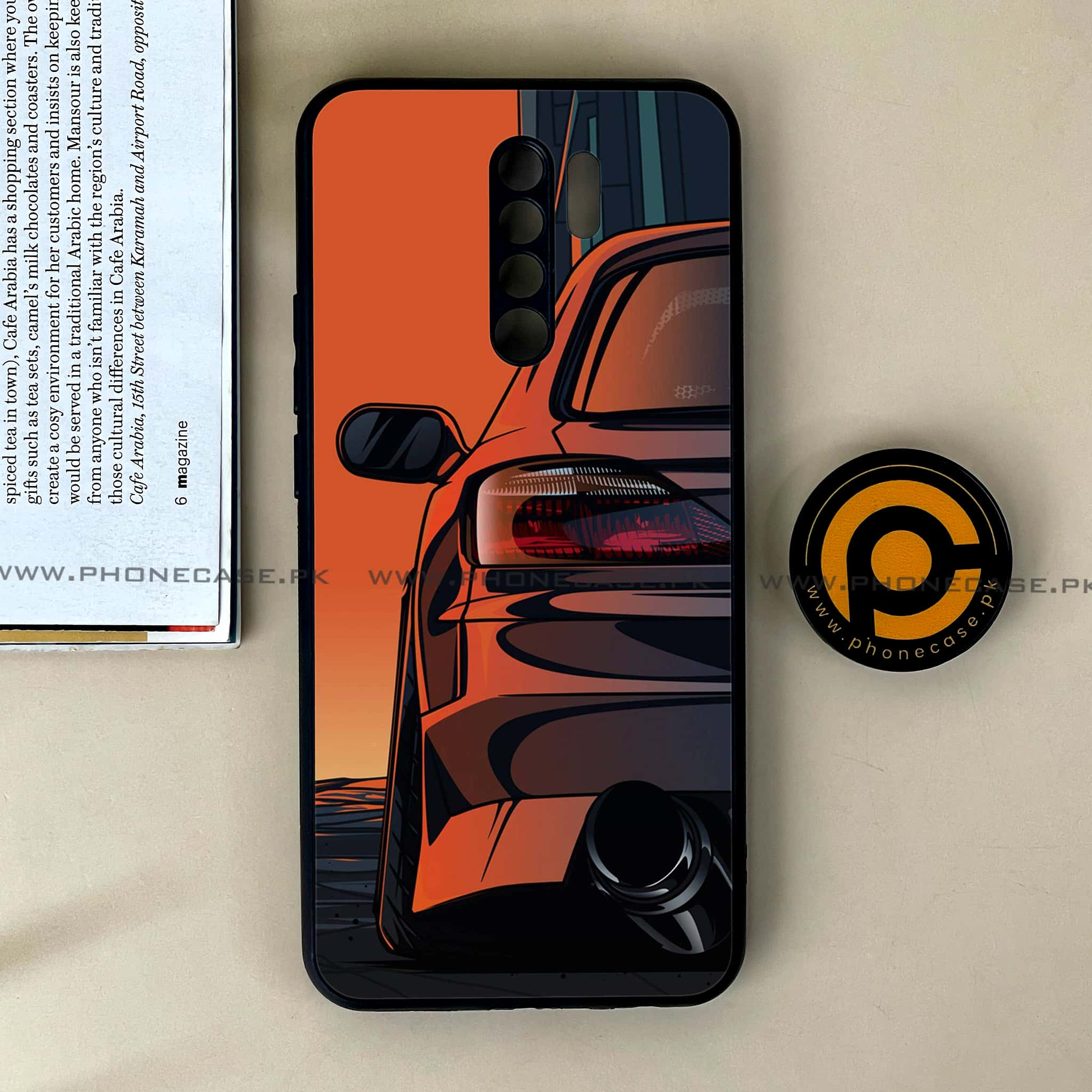 Xiaomi Redmi 9 - Racing 2.0 Series - Premium Printed Glass soft Bumper shock Proof Case