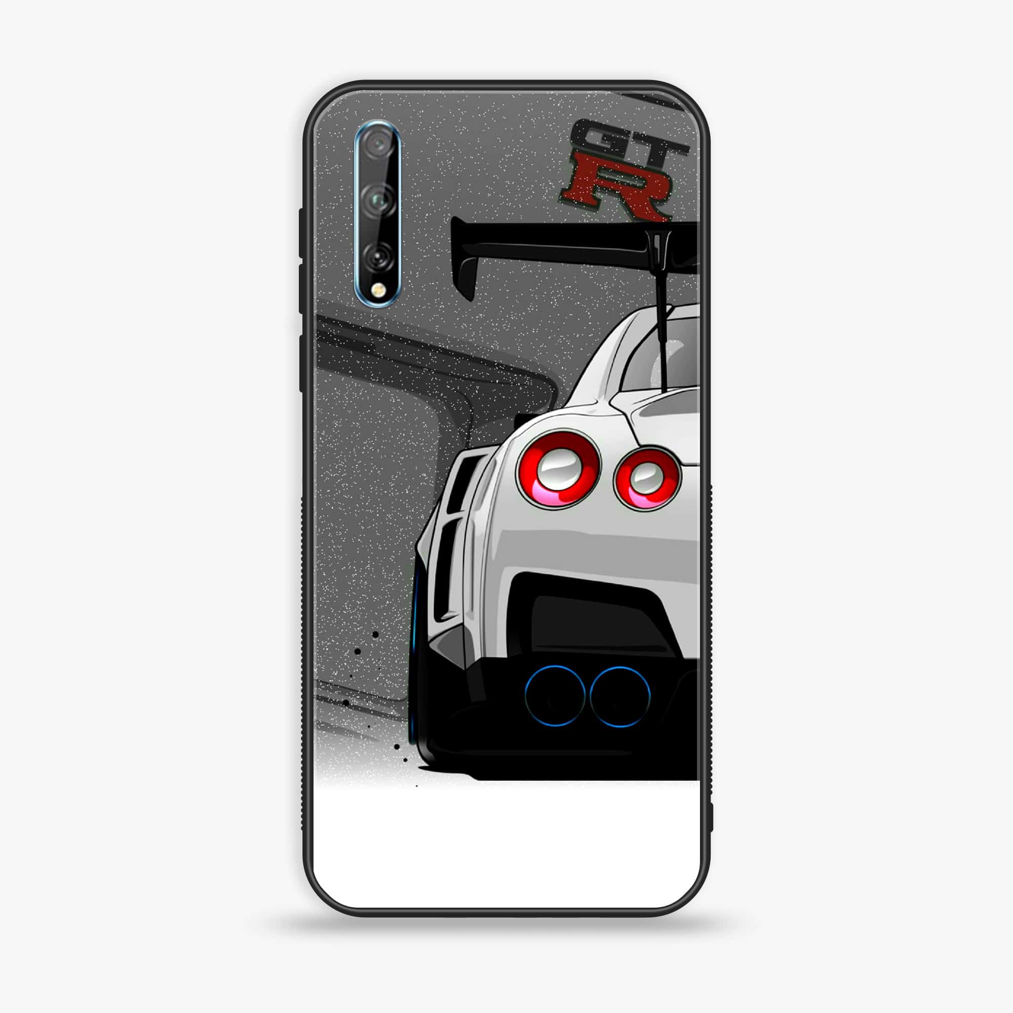 Huawei Y8p -  Racing 2.0 Series - Premium Printed Glass soft Bumper shock Proof Case