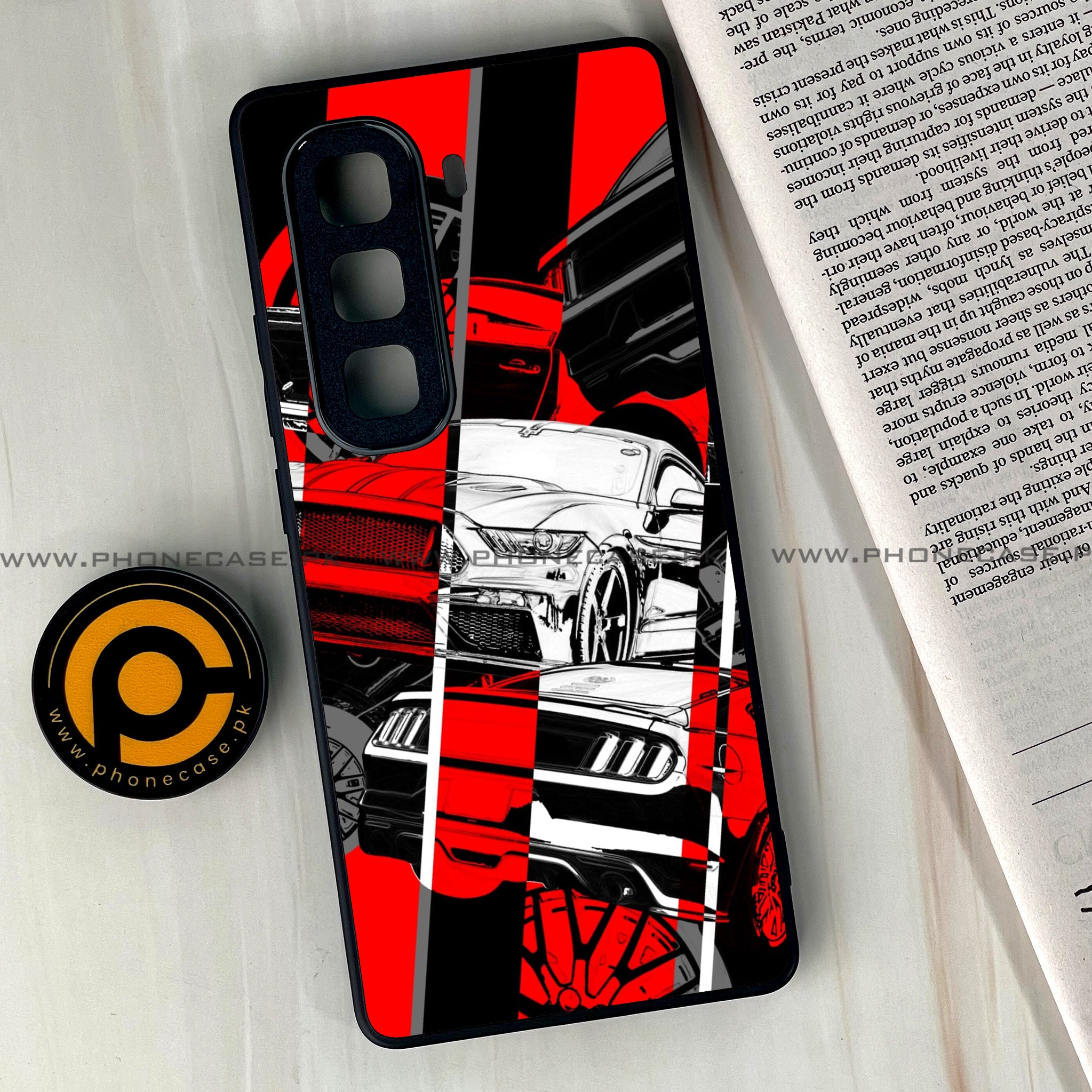 Infinix Hot 50 Pro Plus - Racing 2.0 Series - Premium Printed Glass soft Bumper shock Proof Case