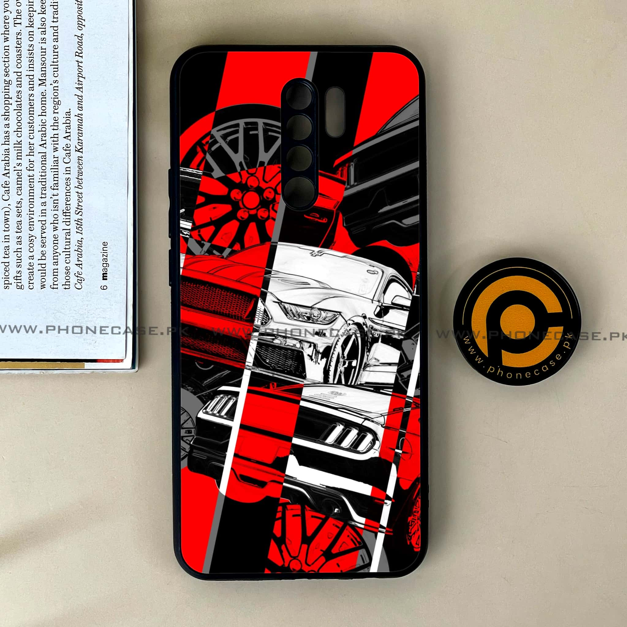 Xiaomi Redmi 9 - Racing 2.0 Series - Premium Printed Glass soft Bumper shock Proof Case