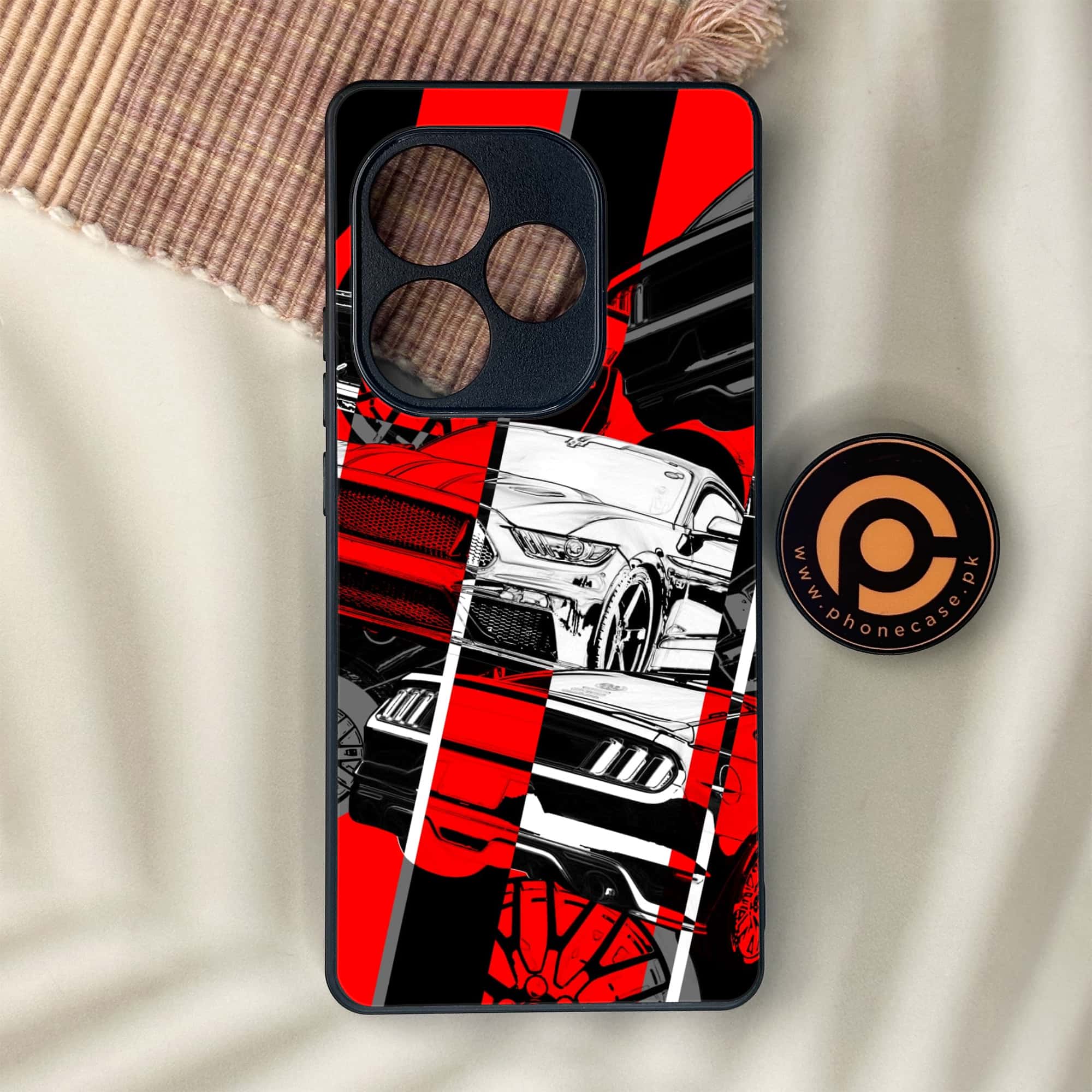 Realme GT 6 - Racing 2.0 Series - Premium Metal Printed soft Bumper shock Proof Case