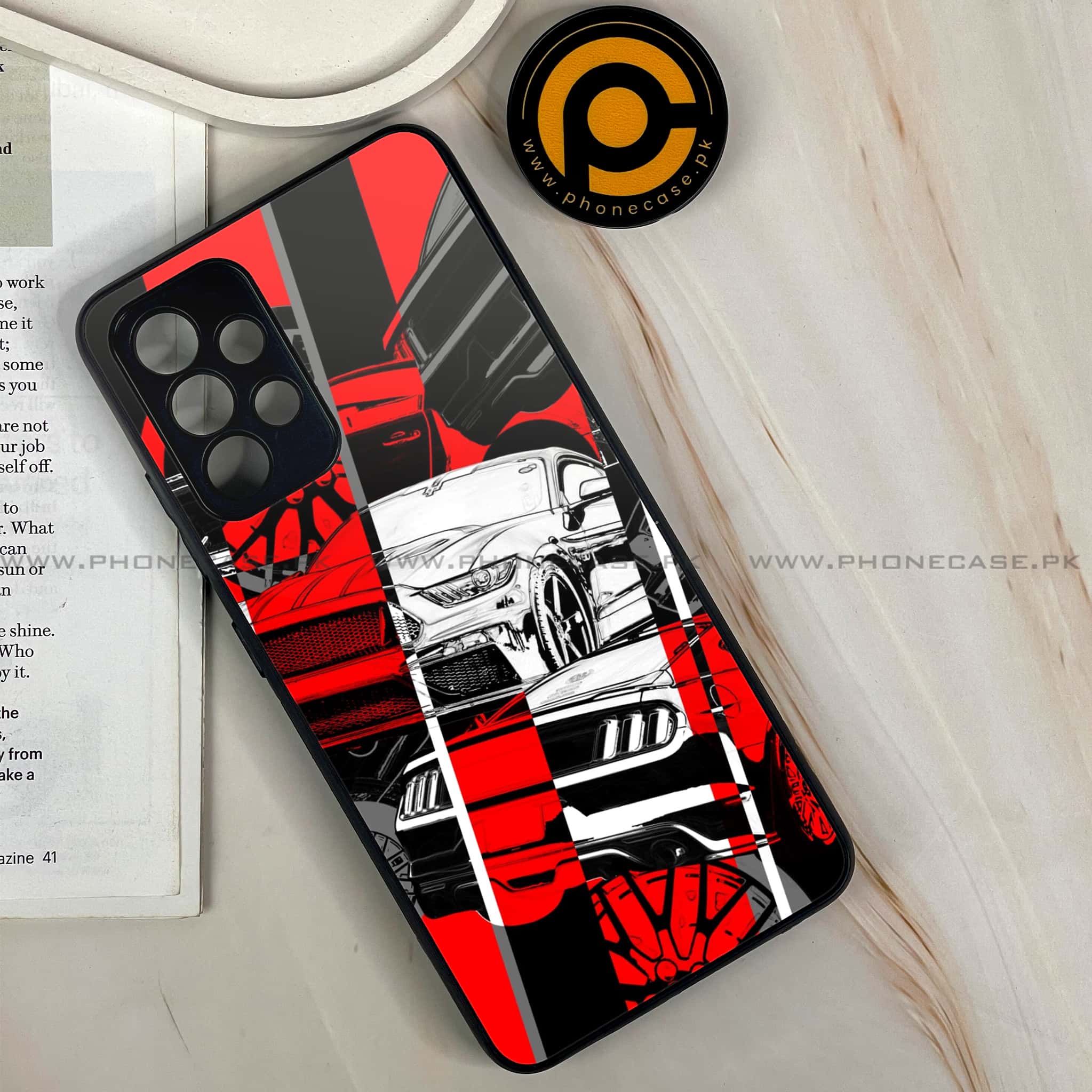 Samsung Galaxy A13 - Racing 2.0 Series - Premium Printed Glass soft Bumper shock Proof Case