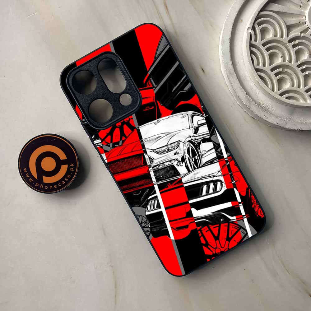 Oppo Reno 14 5G - Racing 2.0 Series - Premium Metal Printed soft Bumper shock Proof Case