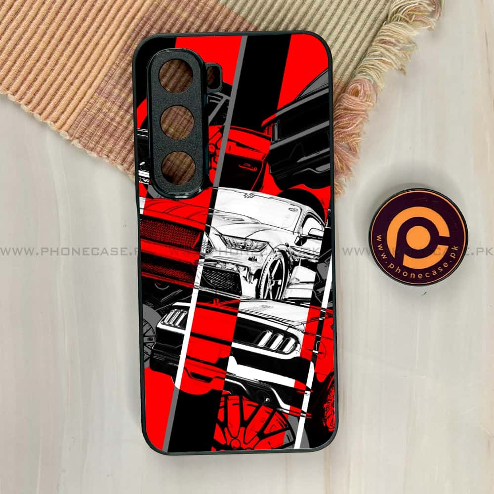 Infinix Hot 60i - Racing 2.0 Series - Premium Metal Printed soft Bumper shock Proof Case