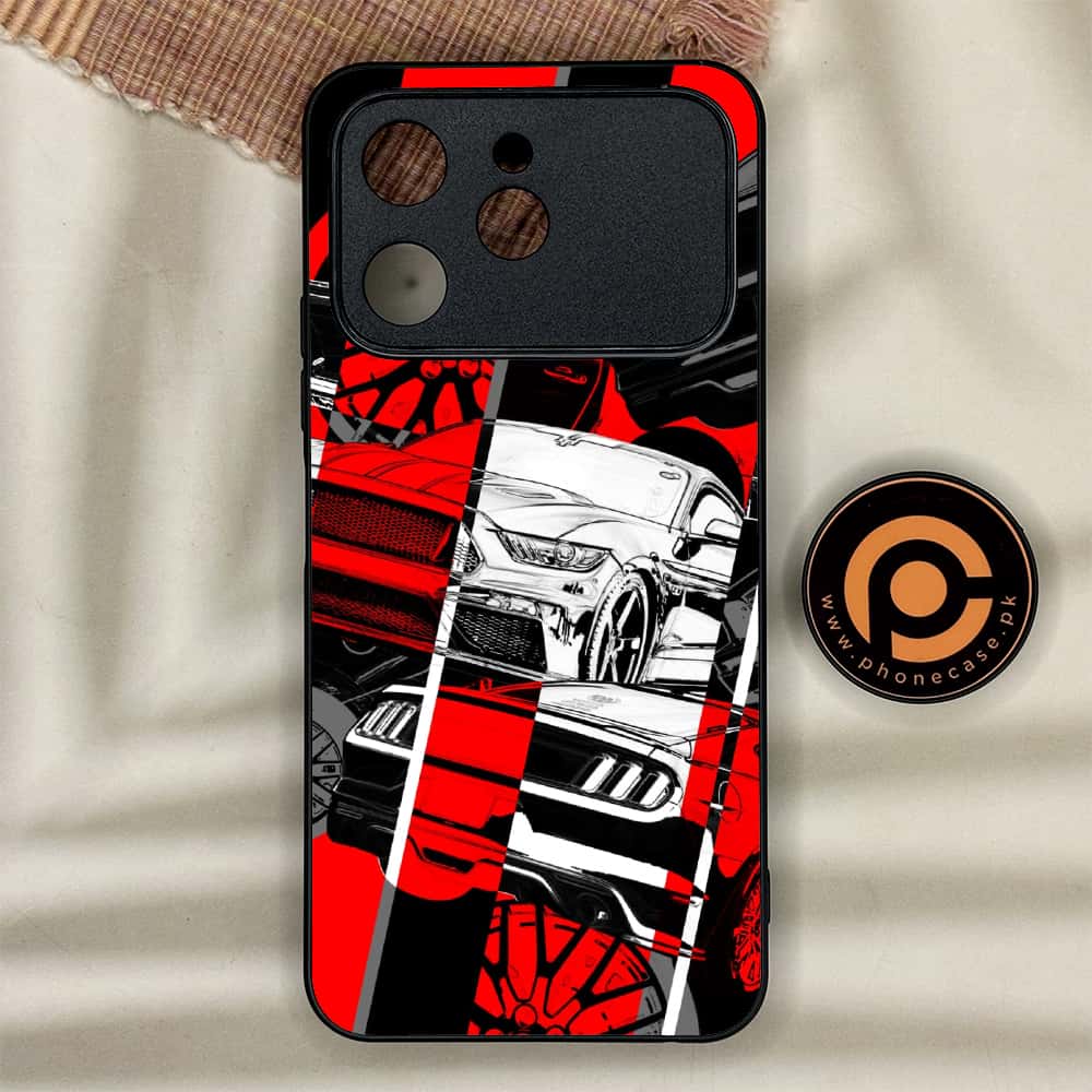 Tecno Spark 40 - Racing 2.0 Series - Premium Metal Printed soft Bumper shock Proof Case
