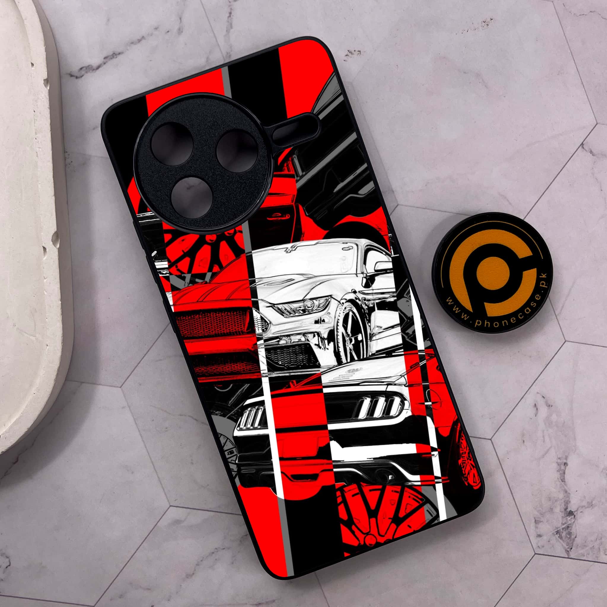 Xiaomi Poco F7 Pro 5G - Racing 2.0 Series - Premium Metal Printed soft Bumper shock Proof Case